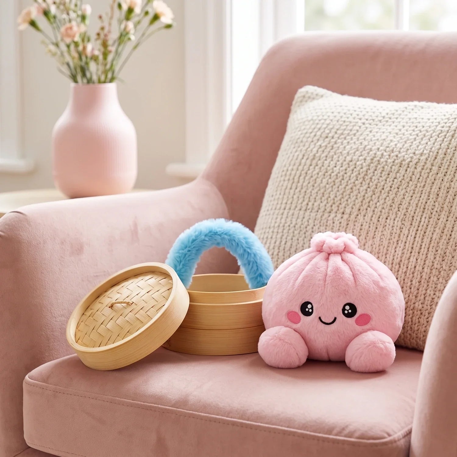 Peony Pink Dumpling Squishy Plush – view 7