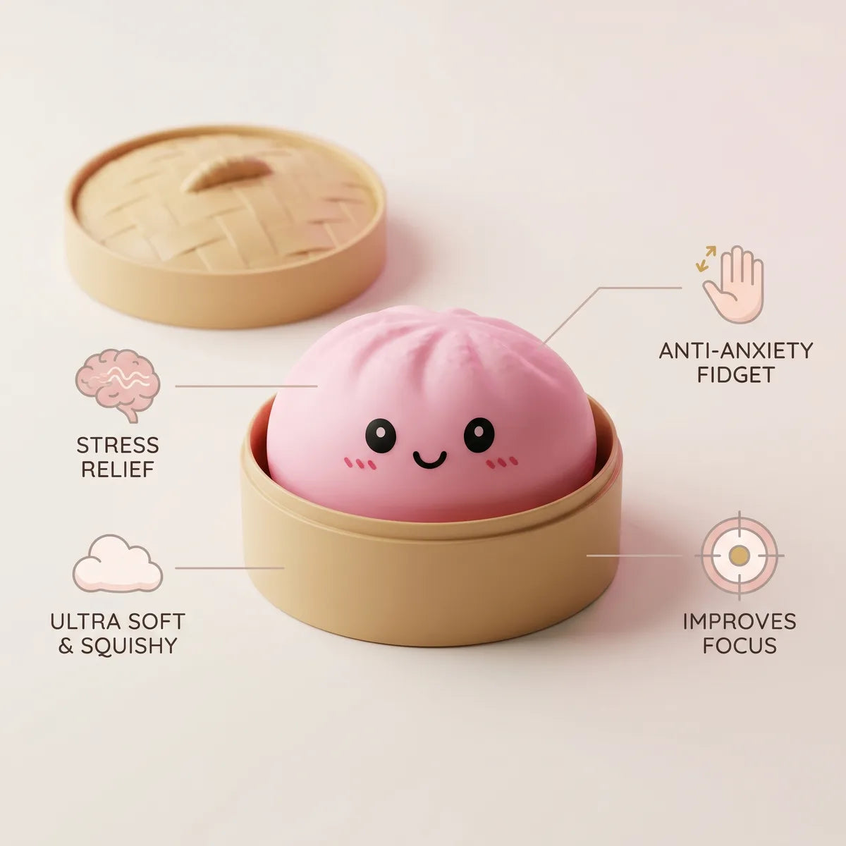 Blossom Pink Dumplings Squishy – view 6