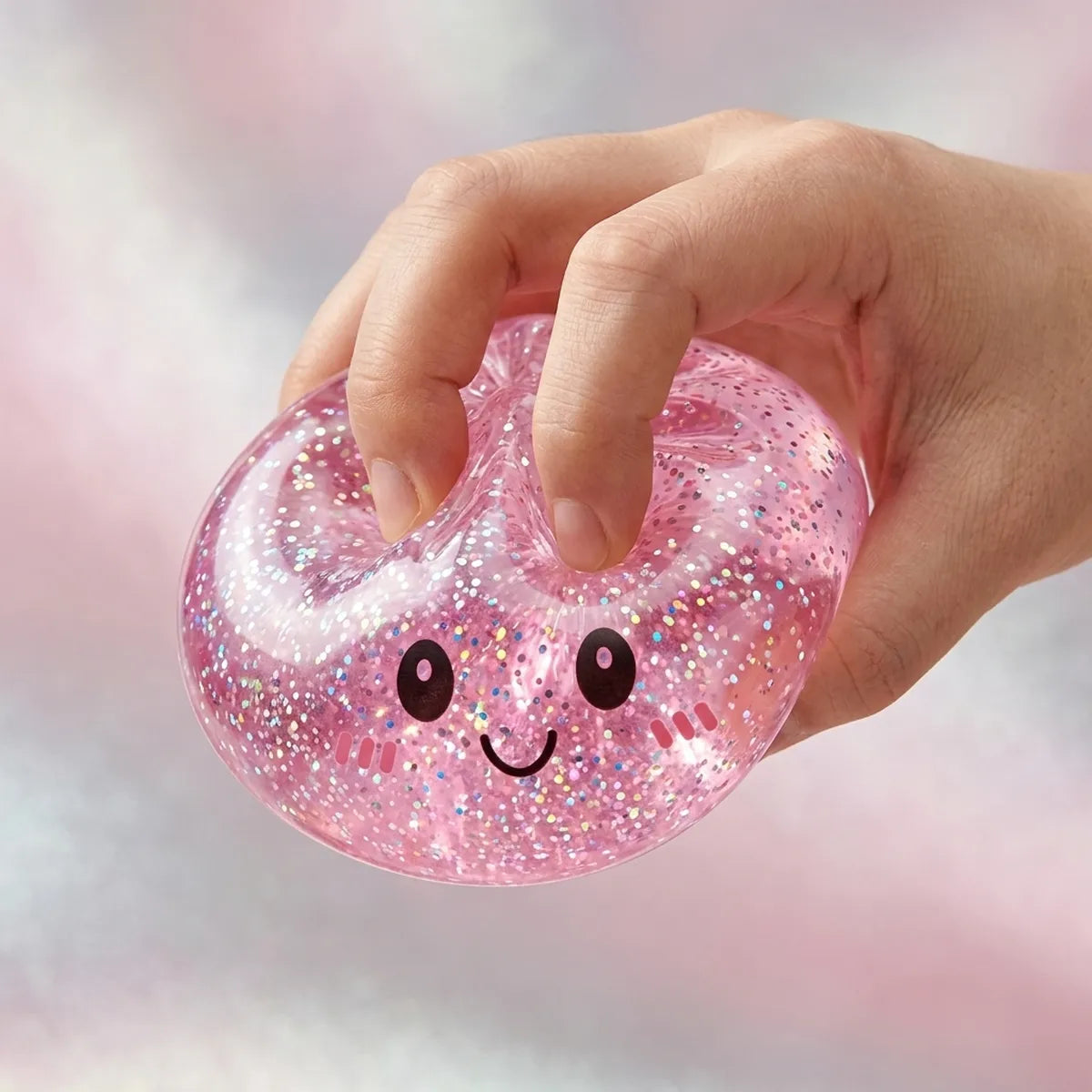 Kawaii Pink Glitter Dumpling Squishy – view 4