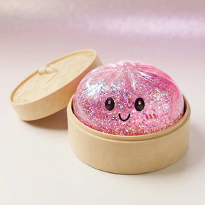 Kawaii Pink Glitter Dumpling Squishy – view 2