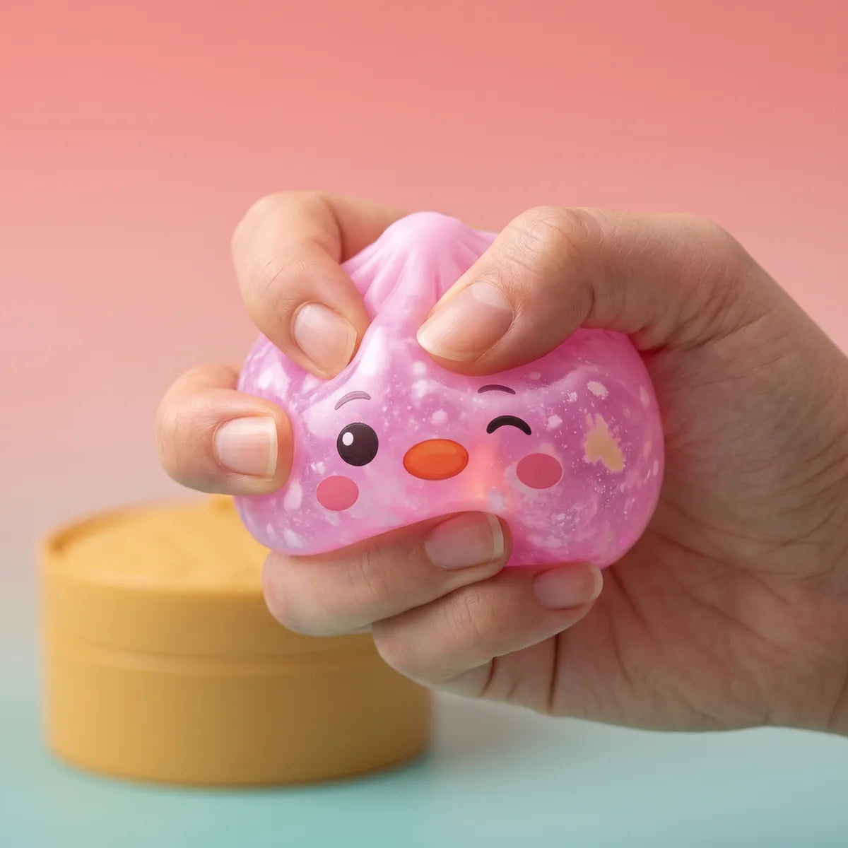 Candy Pink Penguin Dumpling Squishy – view 5