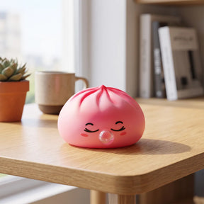 Blossom Pink Rare Bubble-Blowing Dumpling Squishy – view 7