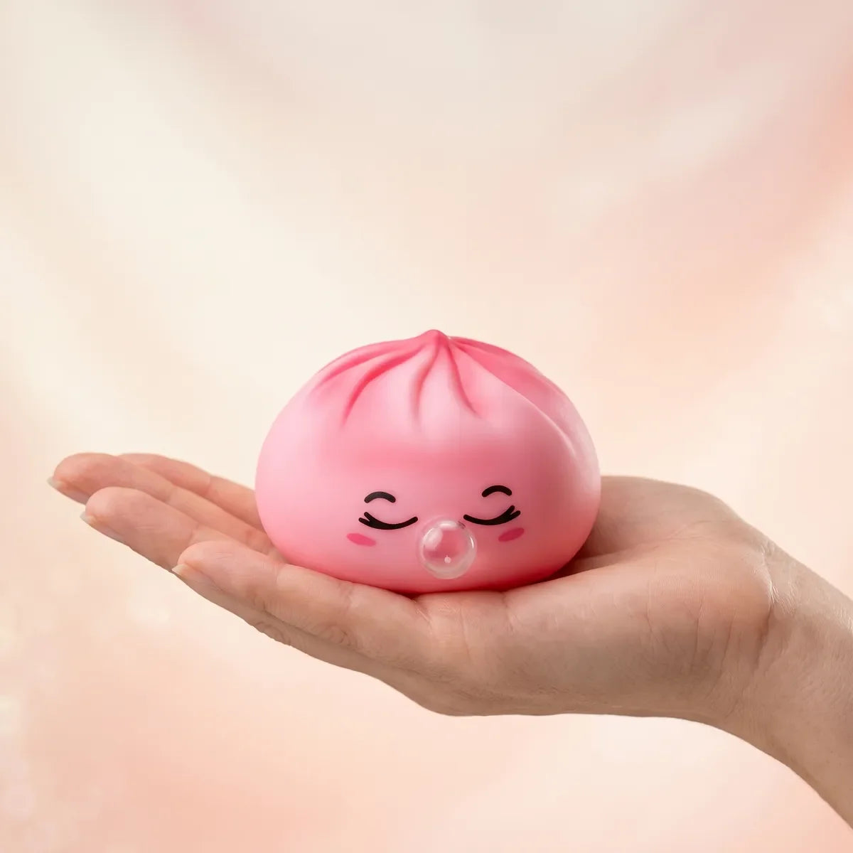 Blossom Pink Rare Bubble-Blowing Dumpling Squishy – view 3