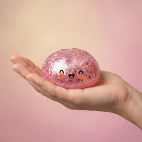 Bubblegum Pink Sparkle Dumpling Squishy – view 3