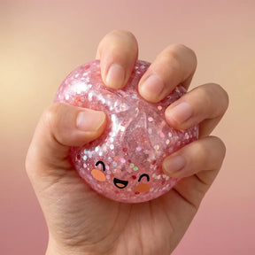 Bubblegum Pink Sparkle Dumpling Squishy – view 4