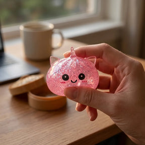 Enchanted Pink Unicorn Glitter Dumpling Squishy – view 6