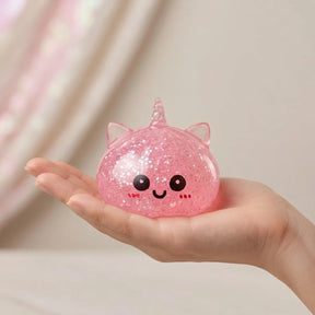 Enchanted Pink Unicorn Glitter Dumpling Squishy – view 3