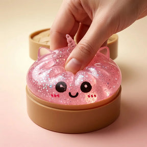 Enchanted Pink Unicorn Glitter Dumpling Squishy – view 4