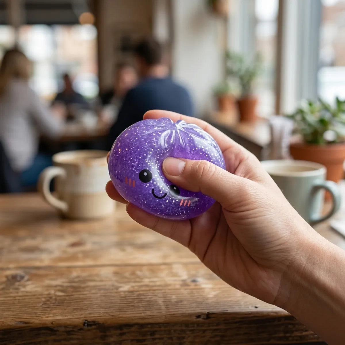 Dreamy Purple Glitter Dumpling Squishy – view 7