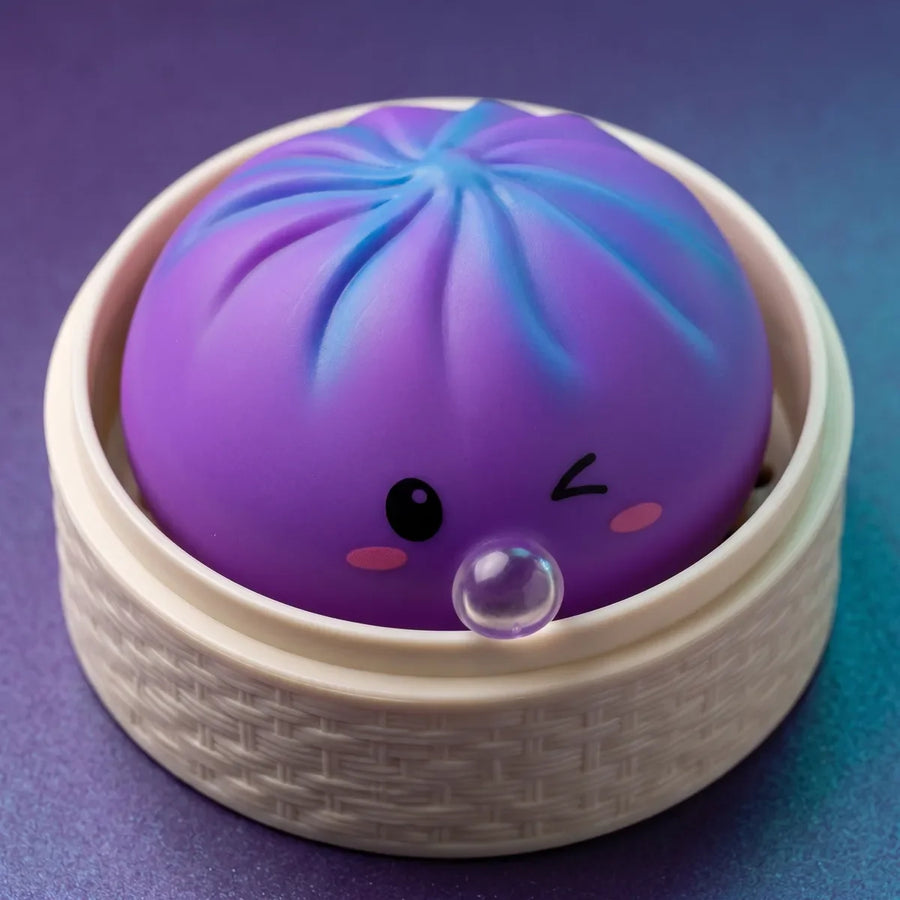 Cosmic Purple Rare Bubble-Blowing Dumpling Squishy