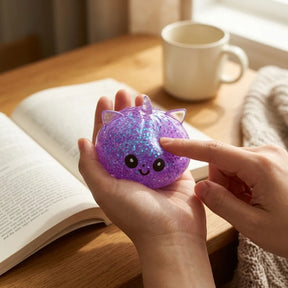 Mystic Purple Unicorn Glitter Dumpling Squishy – view 6