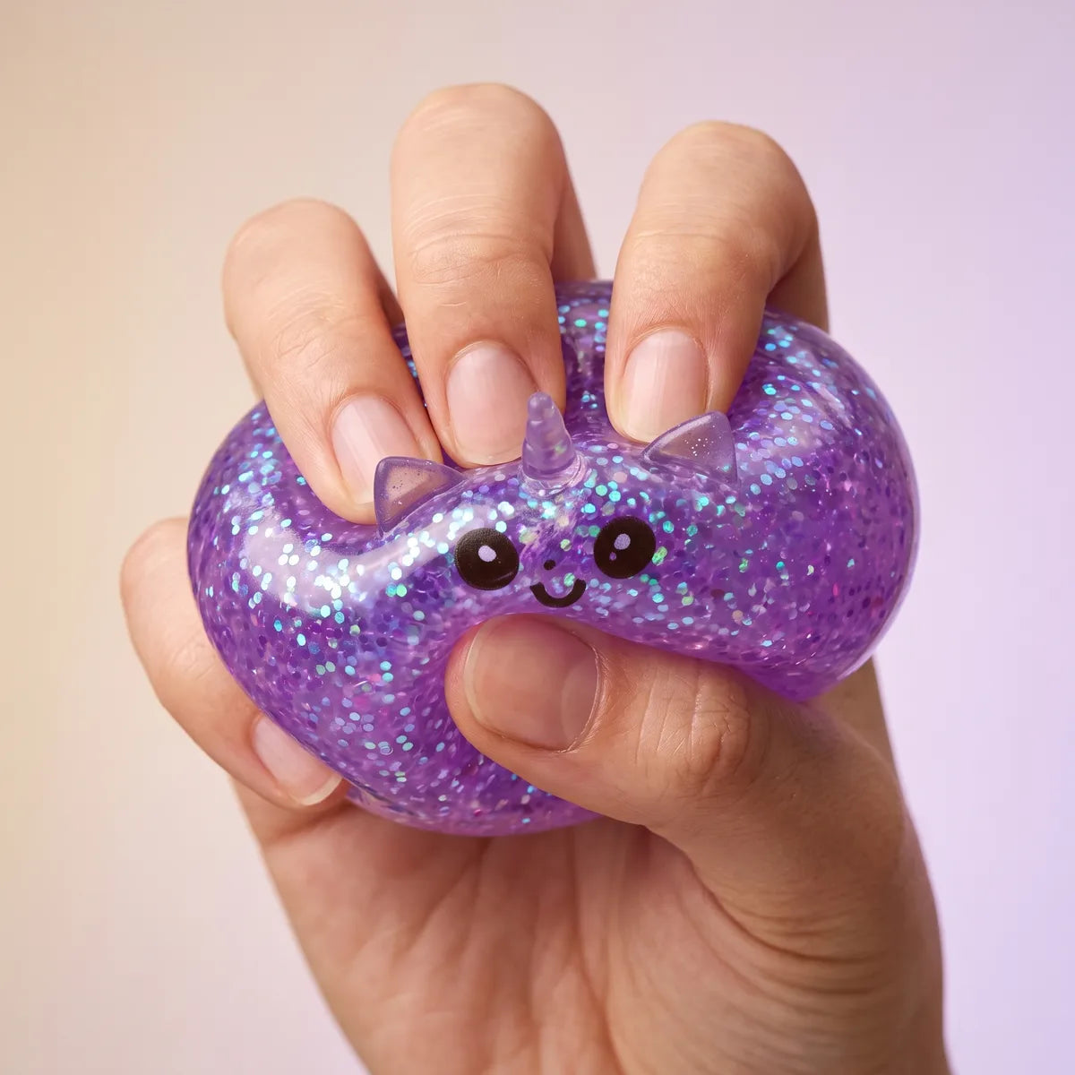 Mystic Purple Unicorn Glitter Dumpling Squishy – view 4