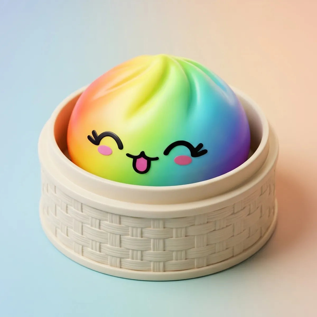 Colorful Rare Rainbow Dumpling Squishy – view 2