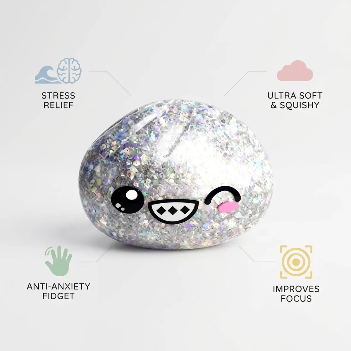Shimmer Rare Silver Dumpling Squishy – view 6