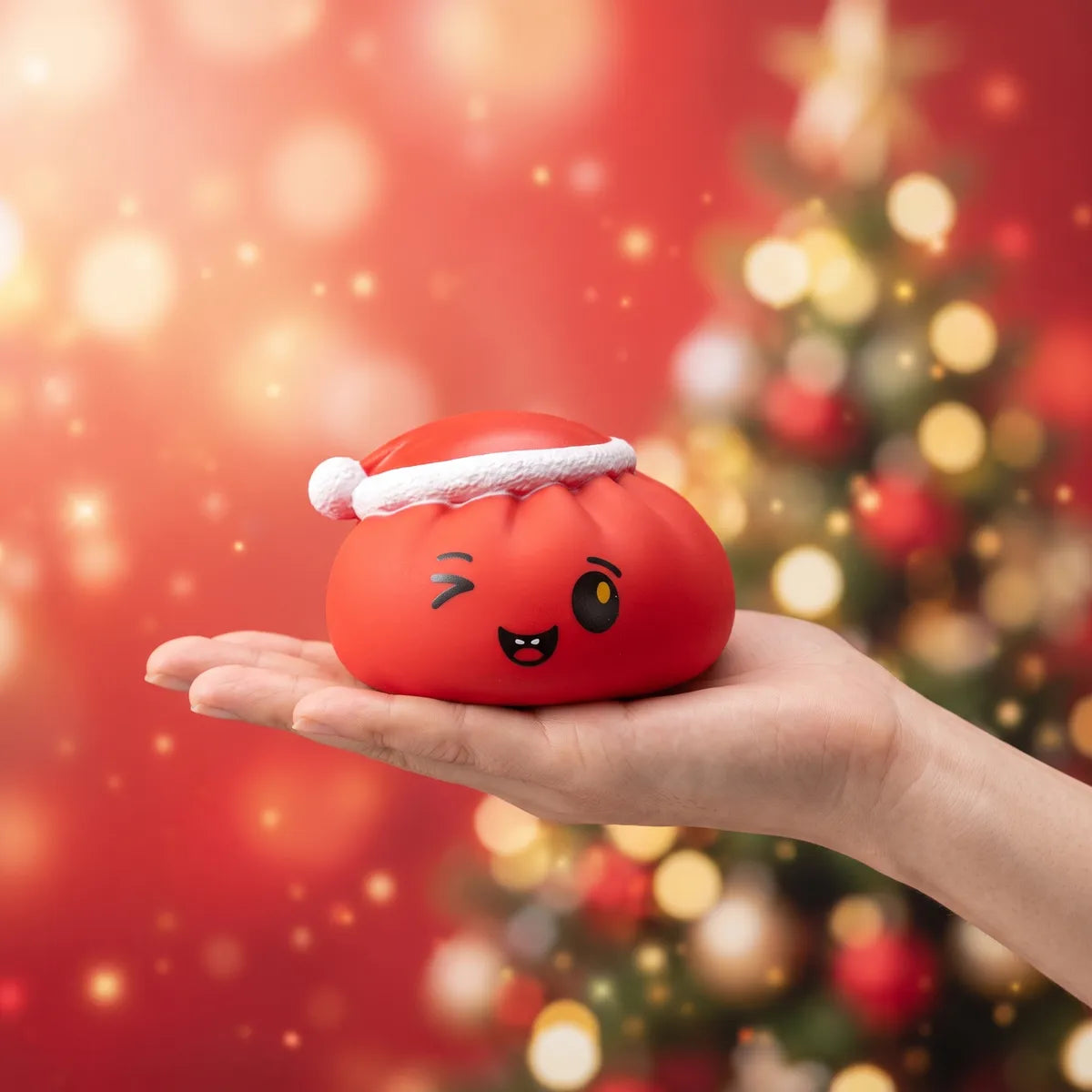 Cheeky Red Christmas Hat Dumpling Squishy – view 3
