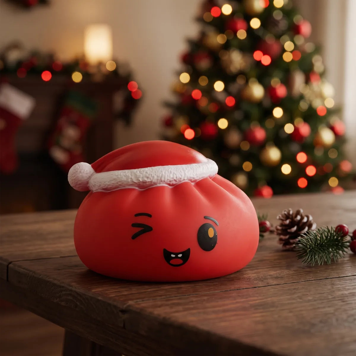Cheeky Red Christmas Hat Dumpling Squishy – view 7