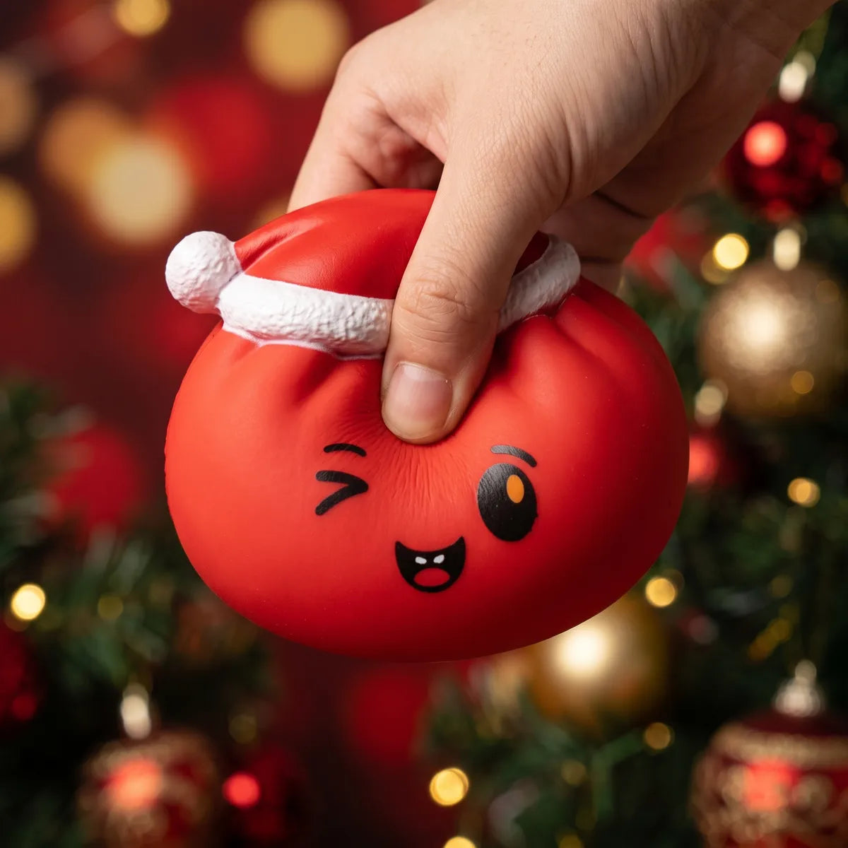 Cheeky Red Christmas Hat Dumpling Squishy – view 5