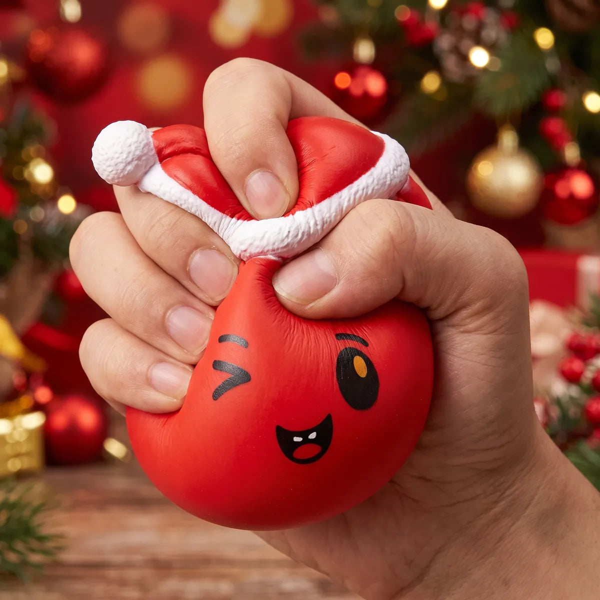 Cheeky Red Christmas Hat Dumpling Squishy – view 4