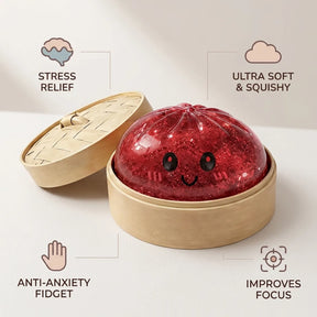 Lucky Red Glitter Dumpling Squishy – view 6