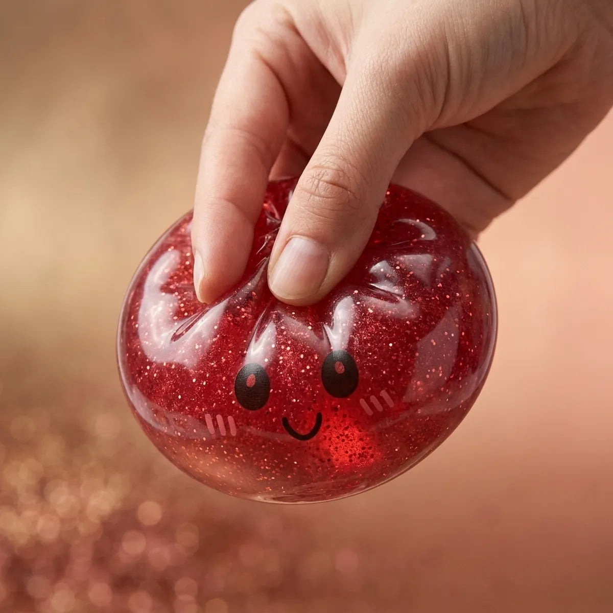 Lucky Red Glitter Dumpling Squishy – view 4