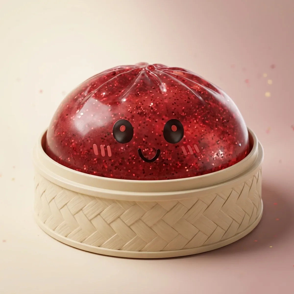 Lucky Red Glitter Dumpling Squishy – view 2