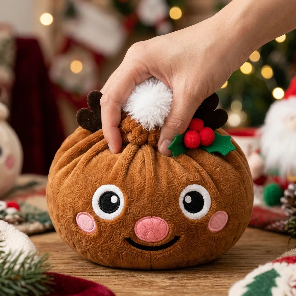 Jolly Reindeer Dumpling Squishy Plush – view 5