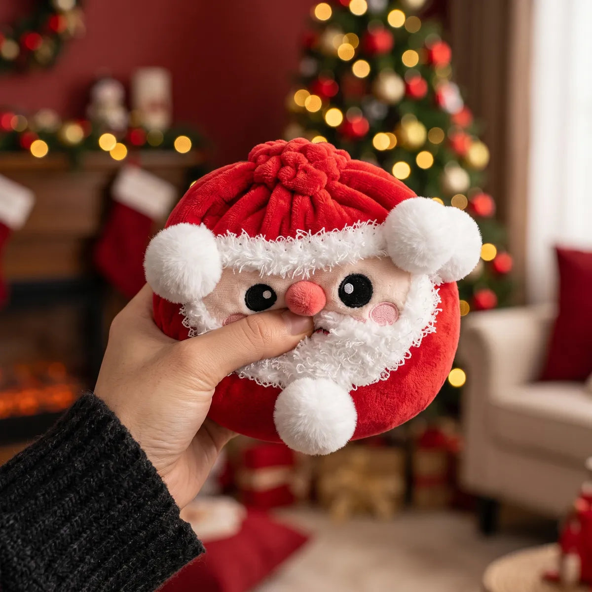 Merry Santa Claus Dumpling Squishy Plush – view 6