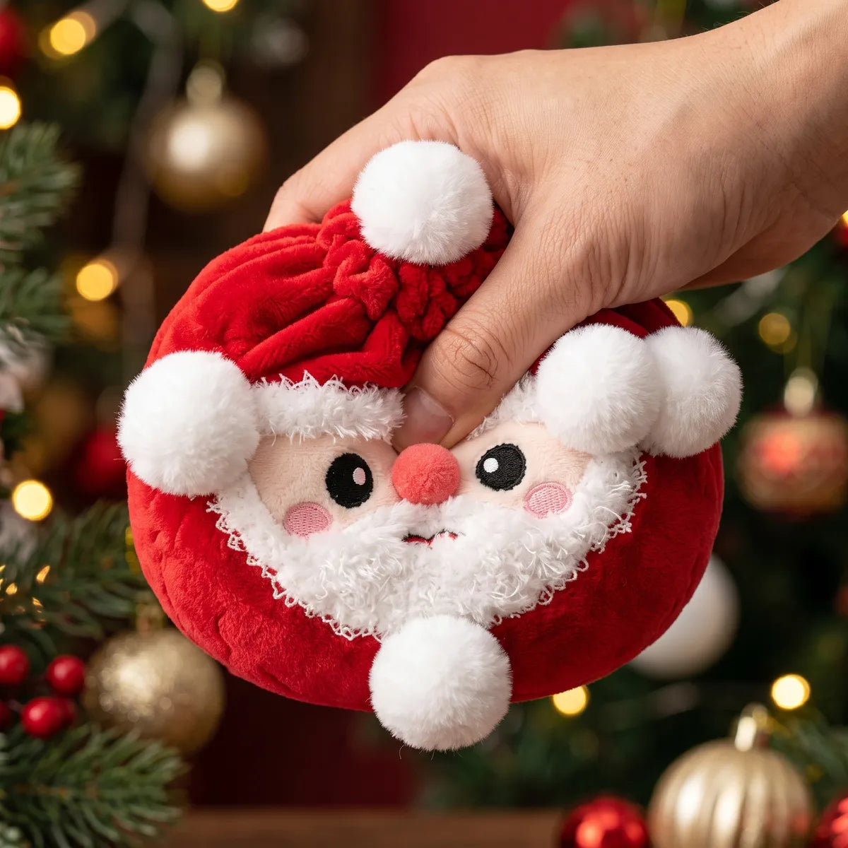 Merry Santa Claus Dumpling Squishy Plush – view 4