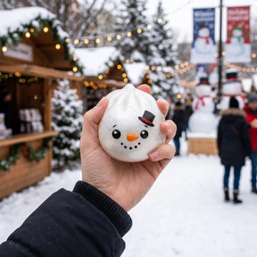 Glittery Snowman Dumpling Squishy – view 6