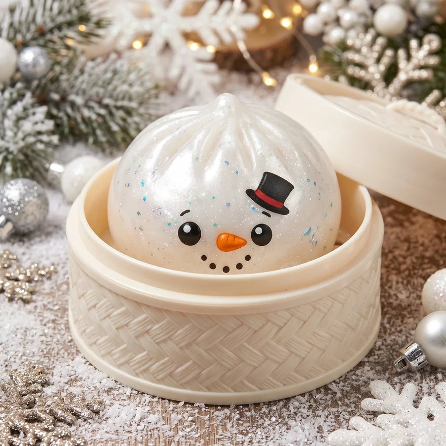 Glittery Snowman Dumpling Squishy
