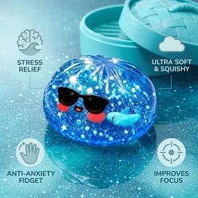 Cool Sparkle Sunglasses Dumpling Squishy – view 7