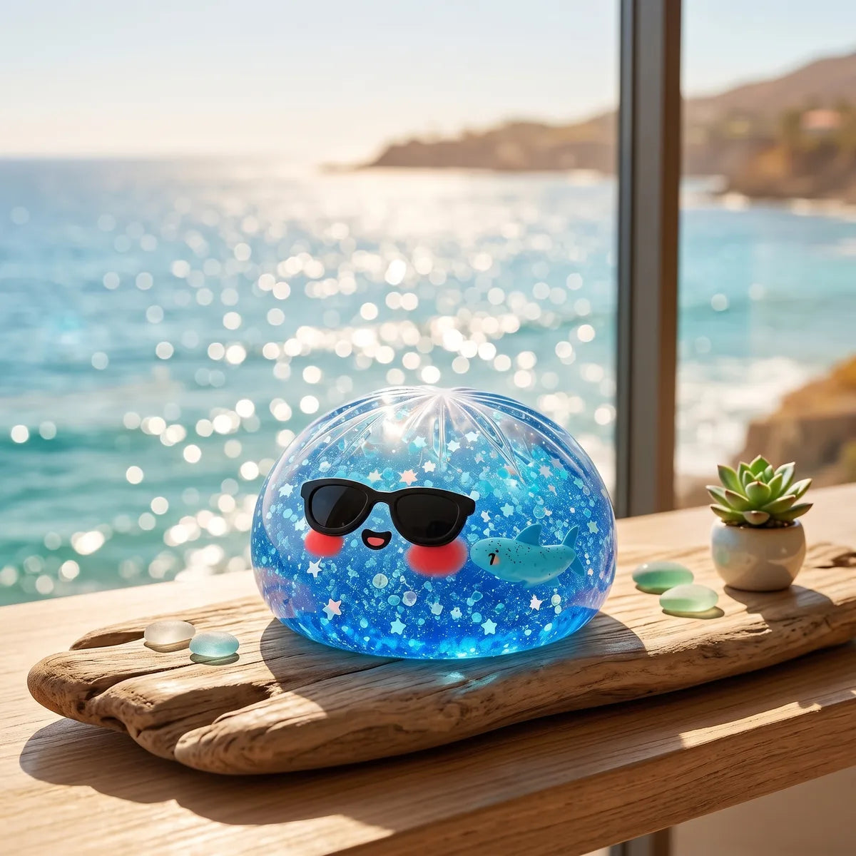 Cool Sparkle Sunglasses Dumpling Squishy – view 8