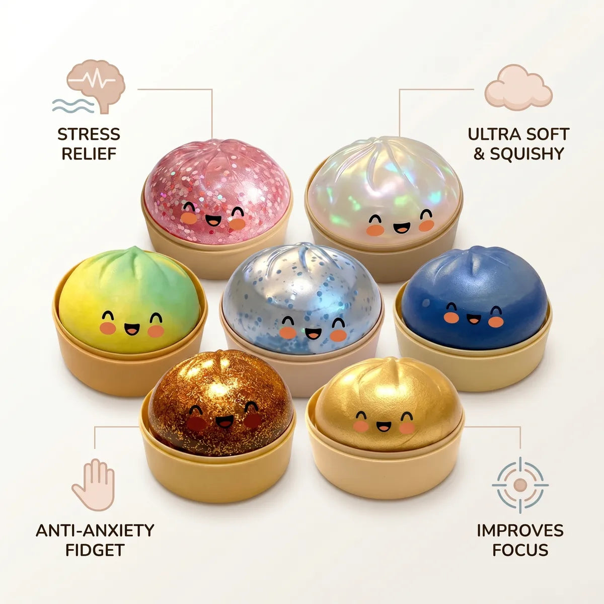 Fluffy Squishy Bun Mystery Dumpling – view 7