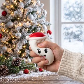 Snowball White Christmas Hat Dumpling Squishy – view 5