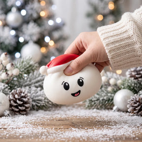 Snowball White Christmas Hat Dumpling Squishy – view 4