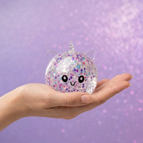 Stardust White Unicorn Sparkle Dumpling Squishy – view 3
