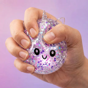 Stardust White Unicorn Sparkle Dumpling Squishy – view 4