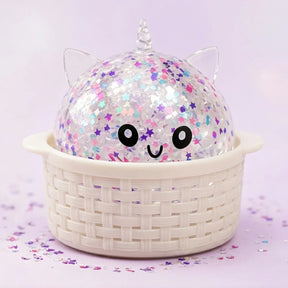 Stardust White Unicorn Sparkle Dumpling Squishy – view 2