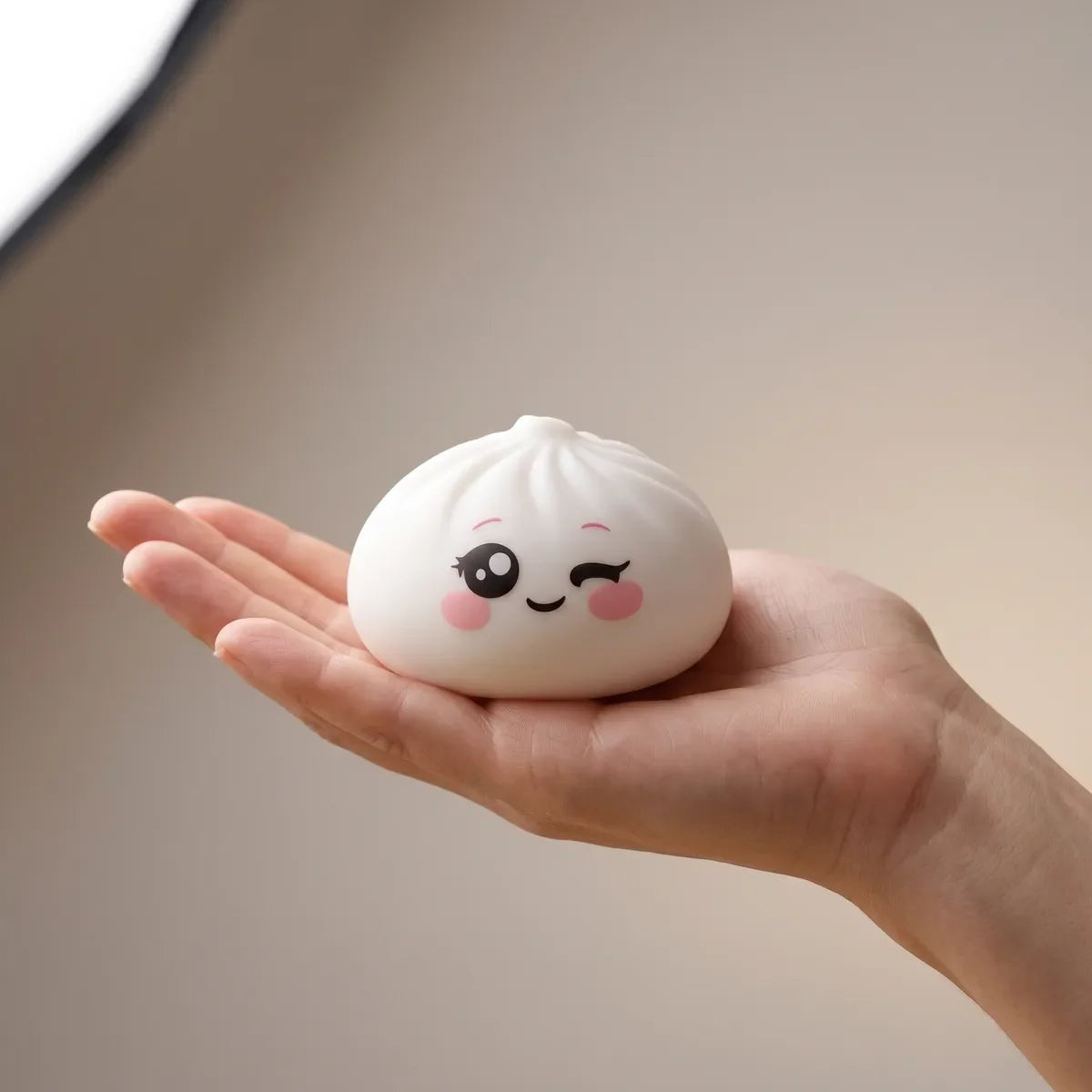 Milky White Wink Dumpling Squishy – view 3