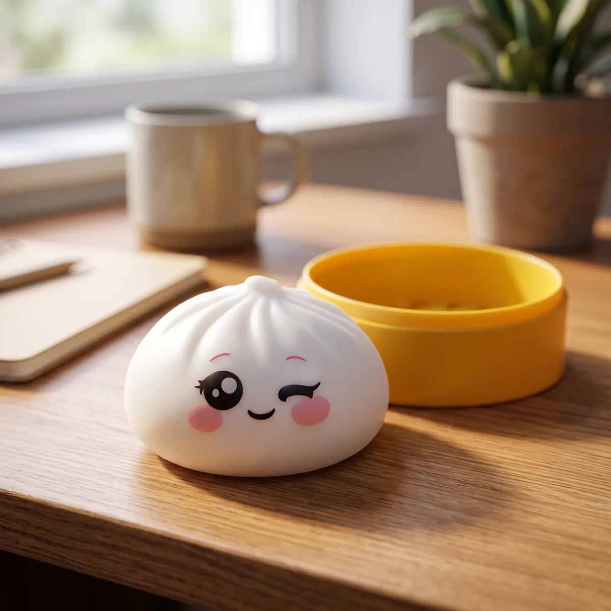 Milky White Wink Dumpling Squishy – view 7