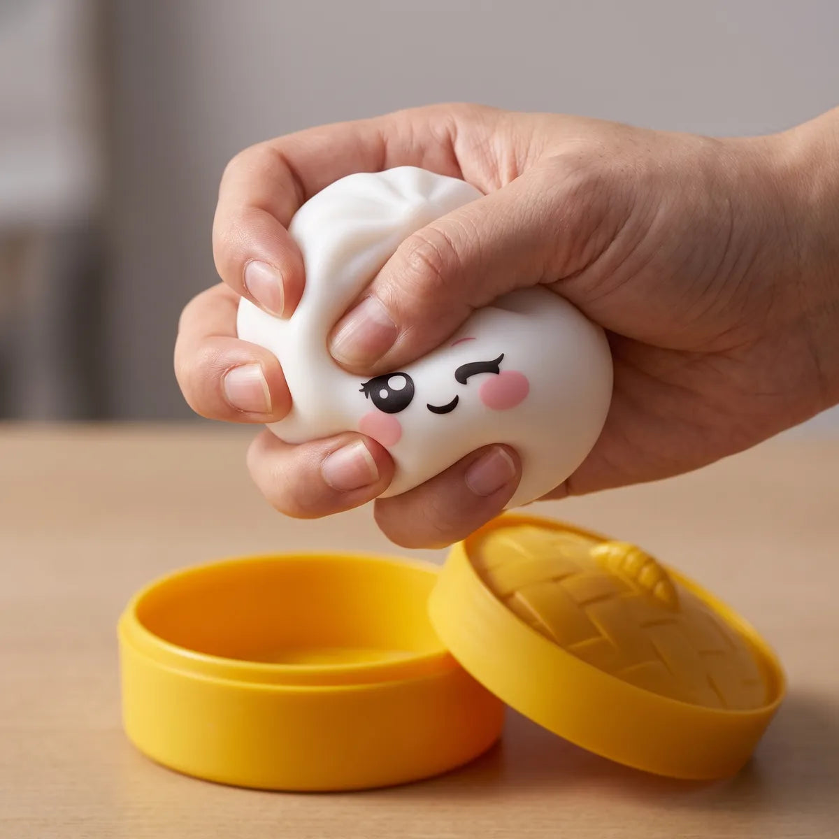 Milky White Wink Dumpling Squishy – view 5