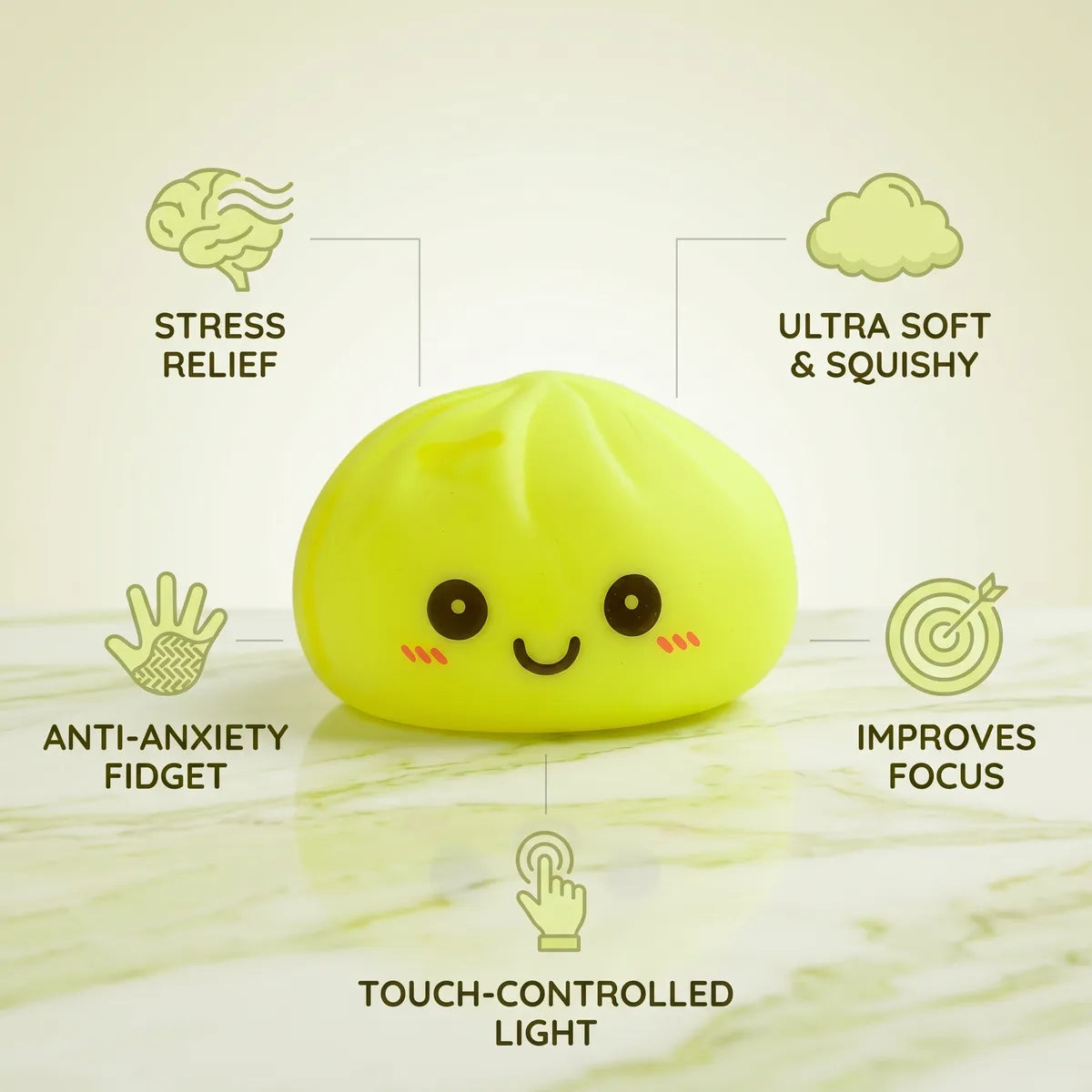Sunny Yellow Squishy Dumpling Light – view 6