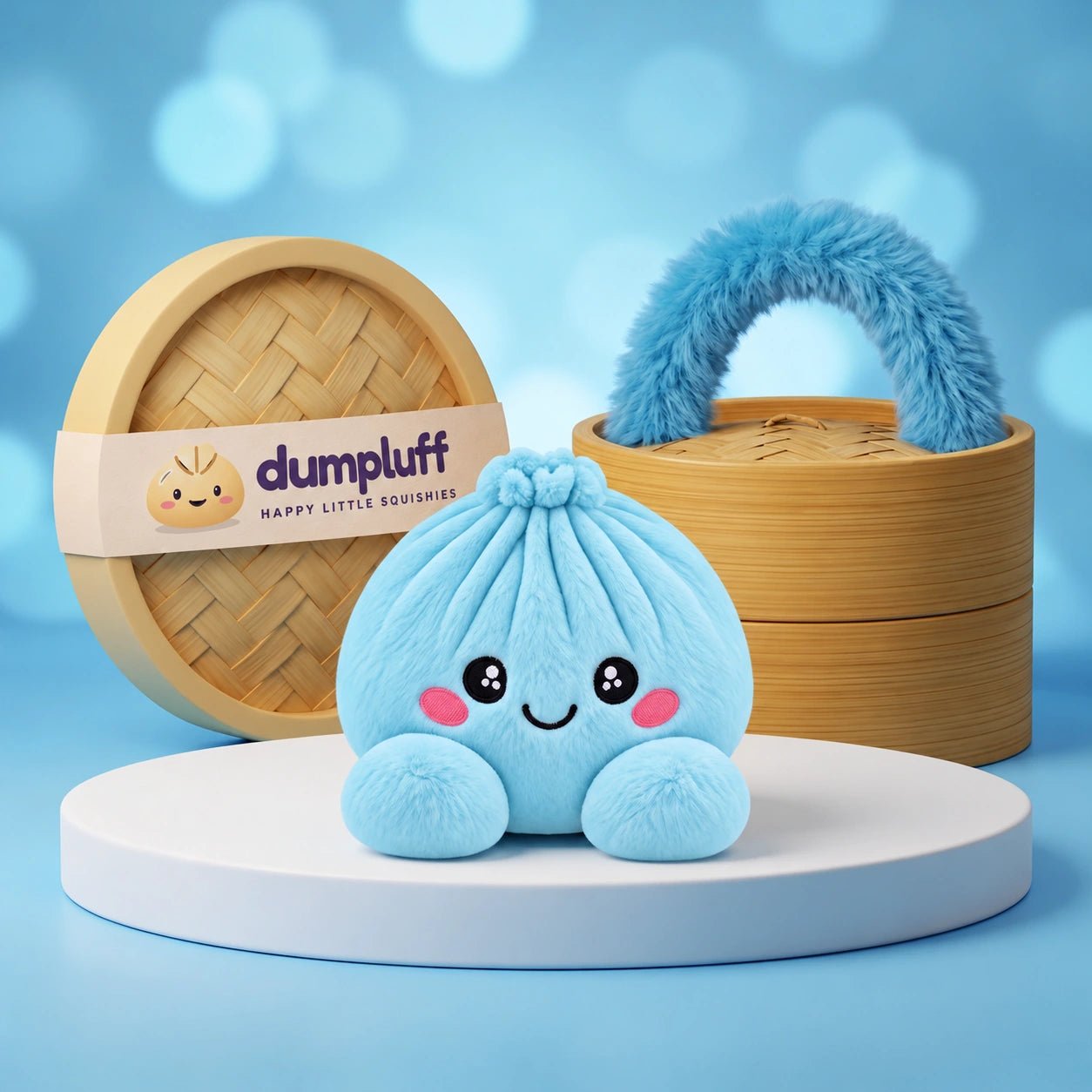 Sky Blue Dumpling Squishy Plush
