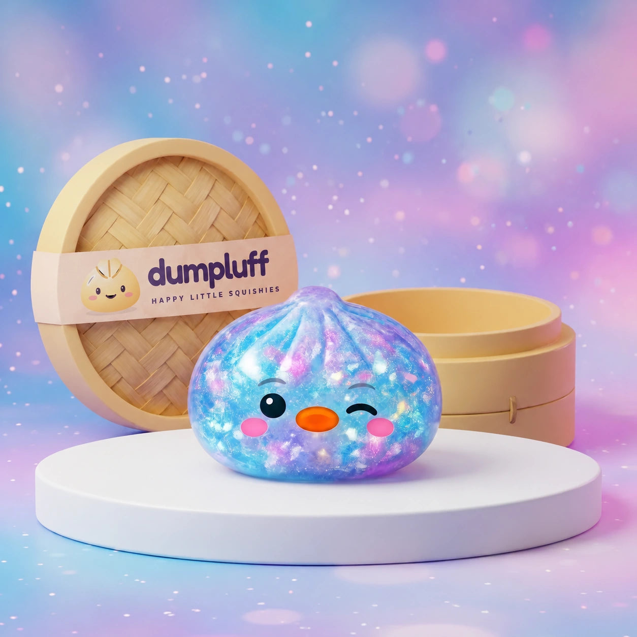 Galaxy Blue Penguin Dumpling Squishy