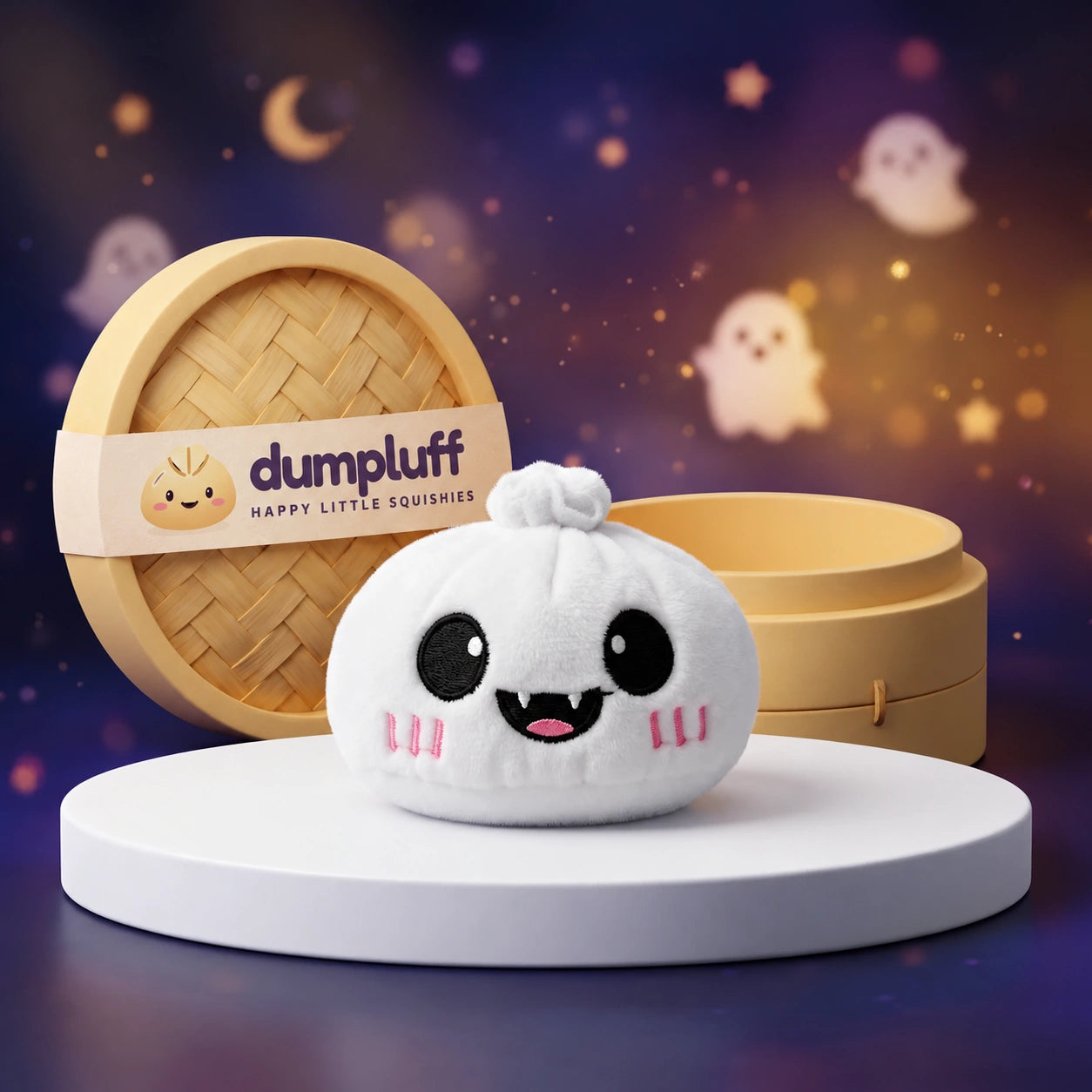 Moonlit Ghost Halloween Dumpling Squishy Plush