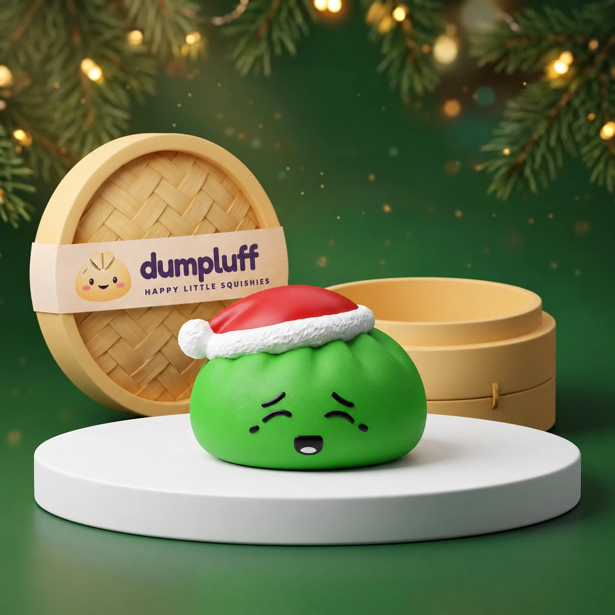 Elf Green Christmas Hat Dumpling Squishy