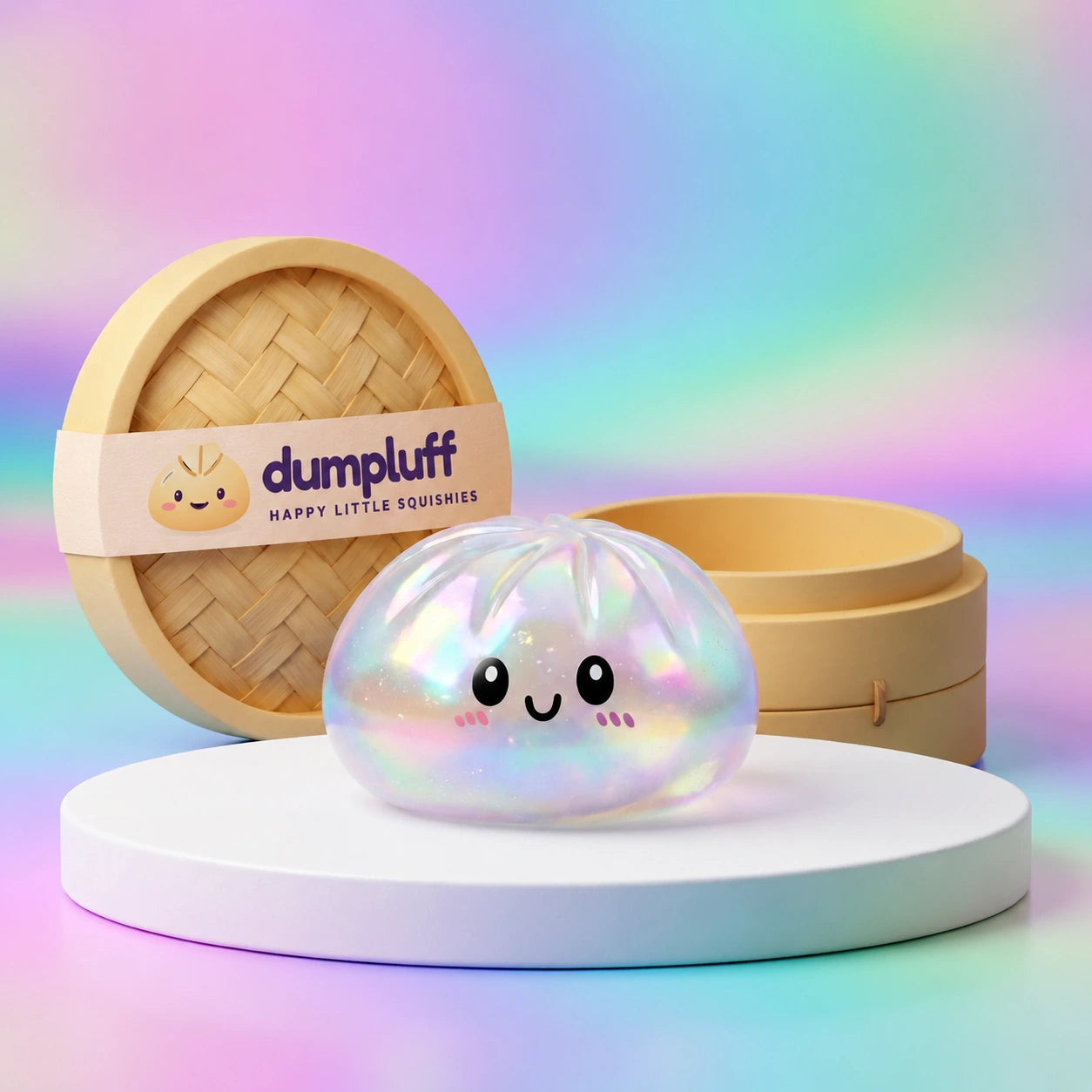 Iridescent Holographic Dumpling Squishy
