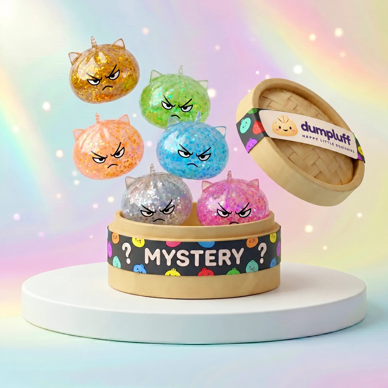 Magical Mystery Dumpling Squishy Rare Unicorn Glitter
