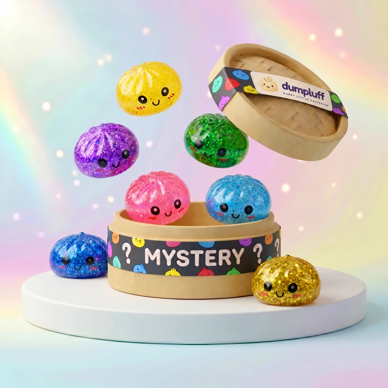Sparkle Mystery Mini Glitter Dumpling Squishy Set
