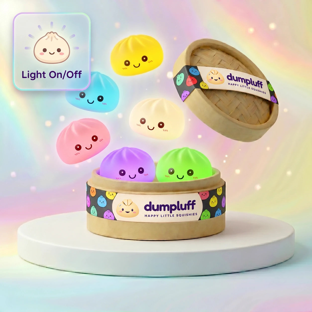 Glow Mystery Squishy Dumpling Light-Up Toy